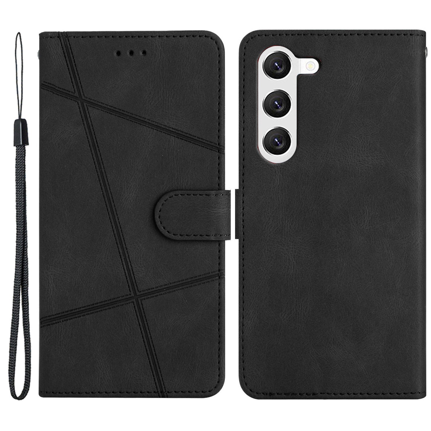 Pro Samsung Galaxy A05s Peněženka PU kožený stojánek Kryt s potiskem Lines Crazy Horse Texture Pro Samsung Galaxy A05s Peněženka PU kožený stojánek Kryt s potiskem Lines Crazy Horse Texture